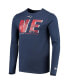 Фото #3 товара Men's Navy New England Patriots Combine Authentic Static Abbreviation Long Sleeve T-shirt