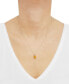 ფოტო #2 პროდუქტის Citrine (1-5/8 ct. t.w.) & Diamond (1/20 ct. t.w.) Oval 18" Pendant Necklace in 14k Gold