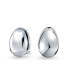 ფოტო #1 პროდუქტის Geometric Minimalist Simple Sterling Silver Dome Shrimp Pear Shape Teardrop Clip On Earrings For Women Alloy Clip