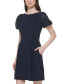 Фото #4 товара Women's Embroidered-Hem Balloon-Sleeve Dress