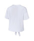 ფოტო #3 პროდუქტის Women's White Chicago Bulls Tie-Front T-shirt
