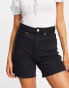 Фото #3 товара Stradivarius dad denim short in washed black