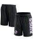 Фото #1 товара Men's Black Sacramento Kings Post Up Mesh Shorts