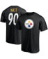 Men's T.J. Watt Black Pittsburgh Steelers Player Icon Name and Number T-shirt