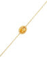 ფოტო #2 პროდუქტის Gemstone Twist Gallery Bracelet in 14k Yellow Gold (Available in Opal, Peridot, Blue Topaz, Amethyst, Garnet & Citrine)