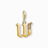 Фото #1 товара Thomas Sabo Charms mit Carriern Charm-Anhänger Buchstabe W gold 1629-414-39