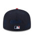 Фото #2 товара Men's Navy/Red Atlanta Braves Multi Logo 59FIFTY Fitted Hat