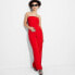 Фото #1 товара Women's Wide Leg Tube Jumpsuit - Wild Fable Red S