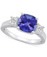 ფოტო #1 პროდუქტის Tanzanite (2-1/3 ct. t.w.) & Diamond (1/3 ct. t.w.) Cushion Ring in 14k Gold