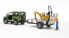 Bruder Land Rover Defender with trailer - CAT and man - Green,Yellow - 4 yr(s)