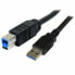 Фото #1 товара Кабель USB A — USB B Startech USB3SAB3MBK 3 m Чёрный