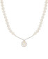 ფოტო #1 პროდუქტის Cultured Freshwater Pearl (6 & 8-1/2mm) & Diamond (1/3 ct. t.w.) Fancy 17" Collar Necklace in 10k Gold