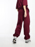 ASOS Weekend Collective oversized jogger with WCA logo in burgundy