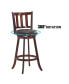 Фото #5 товара Set of 2 29.5'' Swivel Bar stool Leather Padded Dining Pub