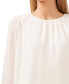 Women's Crewneck Long Sleeve Smocked Ruffle Cuff Blouse