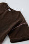 Slub knit t-shirt with contrast detail