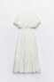 Фото #3 товара Платье с ажурной вышивкой и узлом ZARA