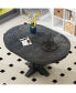 Фото #4 товара Farmhouse Dining Table Extendable Round Table For Kitchen, Dining Room