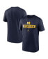 Фото #1 товара Men's Navy Michigan Wolverines 2024 Sideline Legend Performance T-Shirt