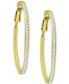 ფოტო #6 პროდუქტის Cubic Zirconia Medium Hoop Earrings, 1.5", Created for Macy's