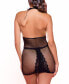 Фото #2 товара Women's I'm All in Romance Fishnet Halter Lingerie Chemise