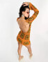 Фото #3 товара ASOS DESIGN crochet mosaic mini beach dress with open back