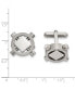 ფოტო #2 პროდუქტის Stainless Steel Brushed and Polished Cufflinks