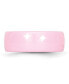 Ceramic Pink Polished Wedding Band Ring