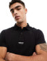 Фото #1 товара Barbour International Formula polo in black exclusive to asos