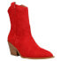 Фото #4 товара Corkys Rowdy Snip Toe Cowboy Booties Womens Red Casual Boots 81-0017-601