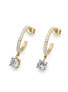 Серьги Macy's Doorknocker Zirconia. clear, gold - фото #1