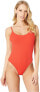 Фото #1 товара Eberjey Womens 182548 Alta Mare Dylan Campari One Piece Swimsuit Size M