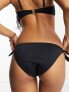 Accessorize Mix & Match bunny tie side bikini bottom in black