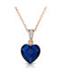 ფოტო #1 პროდუქტის Sterling Silver Cubic Zirconia Heart shape Necklace