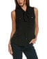 Фото #1 товара Anne Klein Mixed Media Top Women's Black L