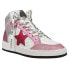 Vintage Havana Dream Glitter Perforated High Top Womens Pink, Silver, White Sne
