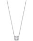 ფოტო #1 პროდუქტის Cubic Zirconia Halo Pendant Necklace in Sterling Silver, Created for Macy's