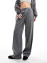 Stradivarius tailored wide leg dad trouser in grey