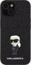 Karl Lagerfeld Karl Lagerfeld KLHCP15SGKNPSK iPhone 15 6.1" czarny/black hardcase Fixed Glitter Ikonik Logo Metal Pin