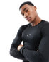 Фото #2 товара Nike Pro Training Swoosh Dri-Fit log sleeve t-shirt in black