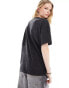 Фото #4 товара ONLY oversized embellished graphic t-shirt in washed black