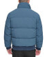 Фото #2 товара Men's Sideling Stretch Crinkle Down Color Block Bomber Jacket