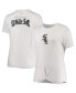 Фото #1 товара Women's White Chicago White Sox Plus Size 2-Hit Front Knot T-shirt