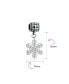 ფოტო #3 პროდუქტის Frozen Winter Crystal Dangle Holiday Party Christmas Snowflake Bead Charm For Women For Sterling Silver European Bracelet