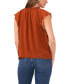 ფოტო #2 პროდუქტის Women's Ruffle Raglan Short Sleeve Tie Neck Blouse