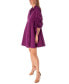 ფოტო #3 პროდუქტის Women's Ruched-Sleeve Shirtdress