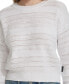 ფოტო #3 პროდუქტის Petite Cotton Textured Pointelle Sweater