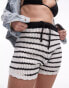 Фото #5 товара Topshop knitted stripe shorts in mono