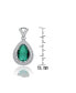 ფოტო #3 პროდუქტის GV Sterling Silver White Gold Cubic Zirconia Pear Drop Earrings