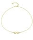 ფოტო #1 პროდუქტის Cubic Zirconia Infinity Symbol Necklace in Sterling Silver or 18k Yellow Gold Plated Sterling Silver